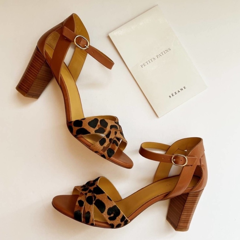 Excellent condition Sezane Elise Calf Hair Low Heel 38